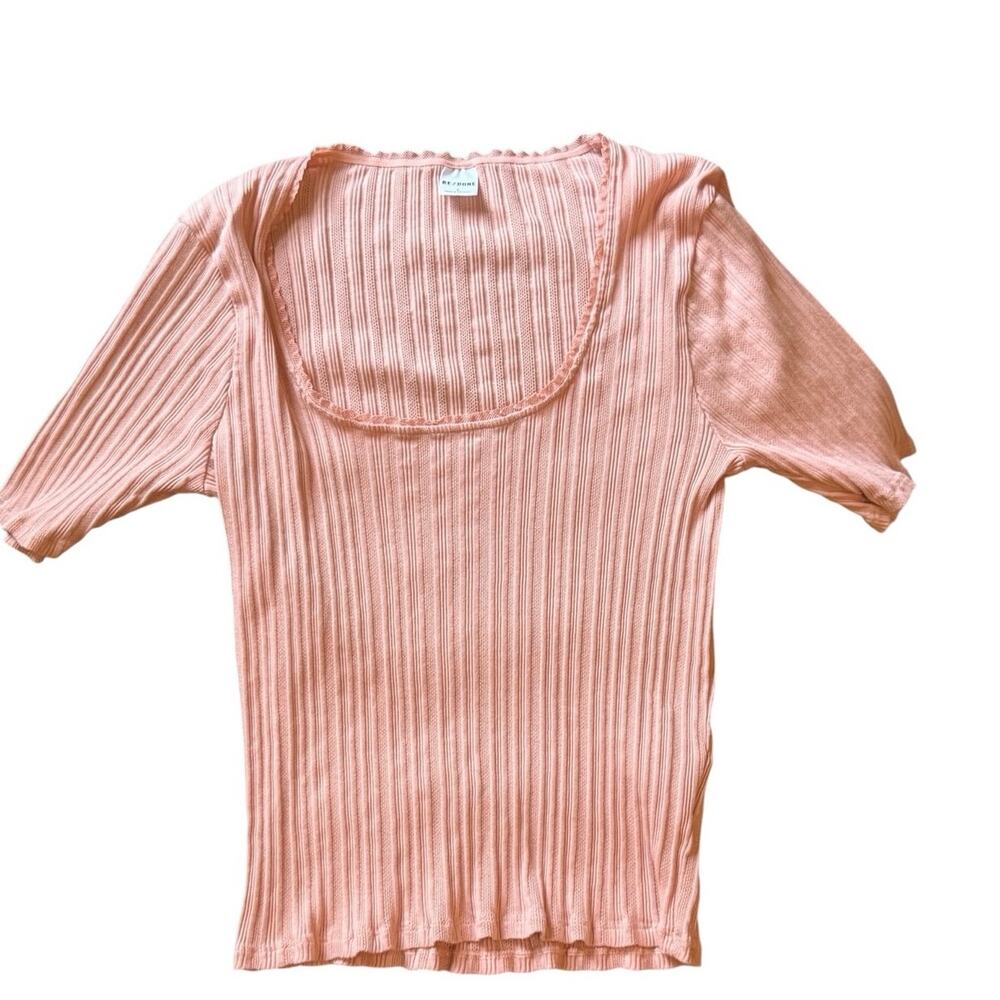 RE/DONE Peach Deep Scoop Neck Top - Large